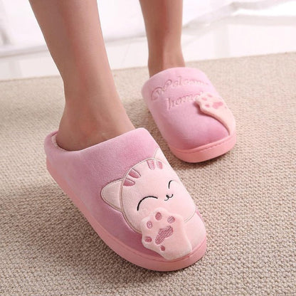 Cute Cozy Cat Paw Slippers